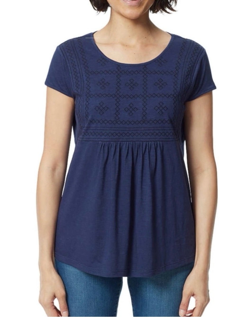 Gloria Vanderbilt Women’s Embroidered Relaxed Fit Top